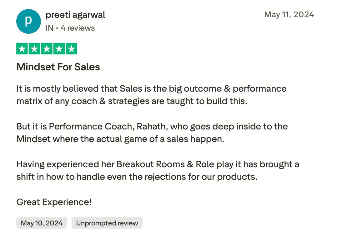 Review from Preeti Agarwal